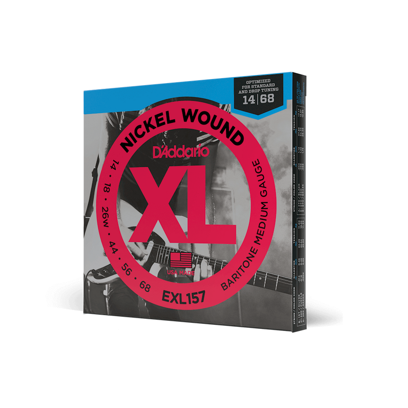 D'addario XL Nickel Wound Electric Guitar Strings - 14-68 Baritone Medium