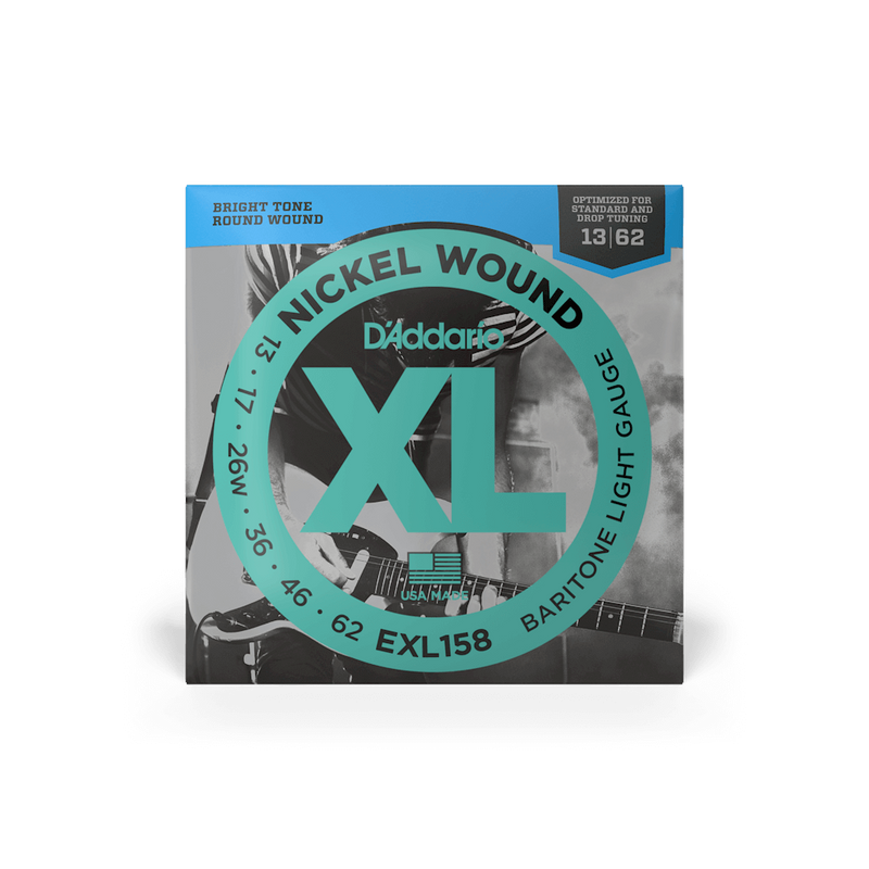 D'addario XL Nickel Wound Electric Guitar Strings - 12-60 Baritone Light
