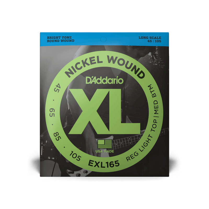 D'addario XL Nickel Wound Bass Guitar Strings - 45-105 Regular Light Top/ Medium Bottom