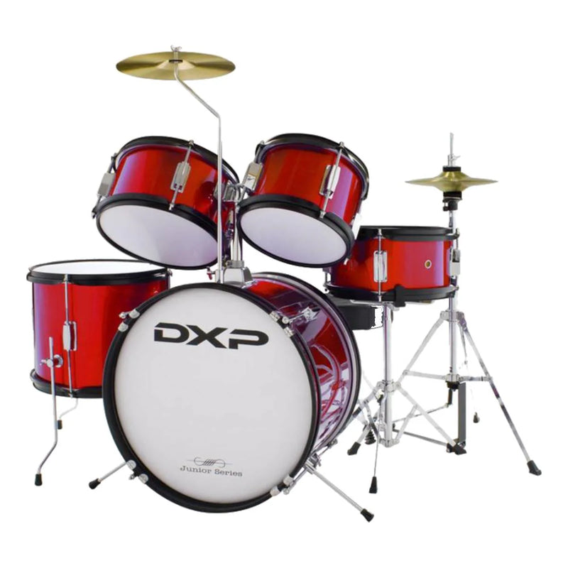 DXP Junior 5 Piece Drum Kit , 16 Inch Bass Drum with Cymbals - Wine Red