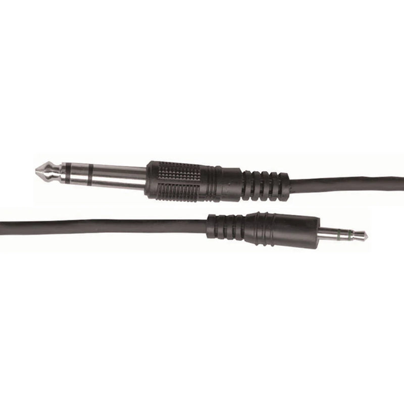 Rock Leads 6.5ft Cable - 3.5mm Stereo Jack to 6.3mm Stereo Jack