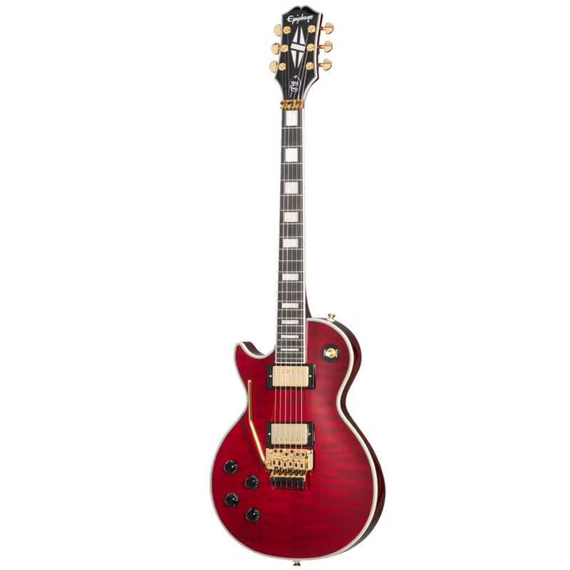 Epiphone Alex Lifeson LP Custom Axcess - Quilt Ruby