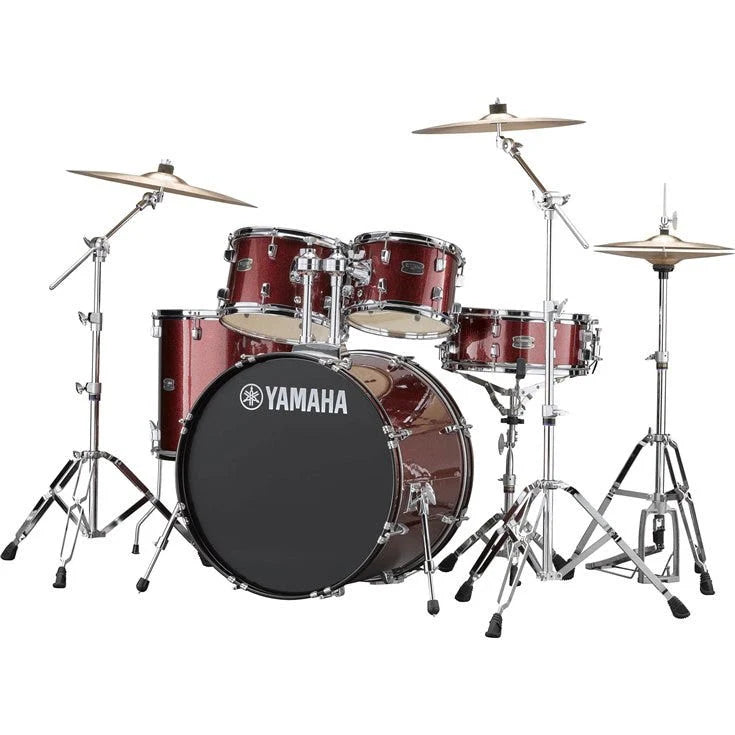 Yamaha RYD22 Rydeen Euro Drum Kit – Burgundy Glitter w/ Free Stool, Cymbals, Hardware