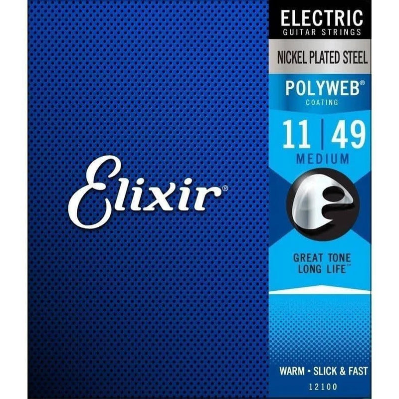 Elixir Polyweb Electric Guitar Strings - Medium 11-49