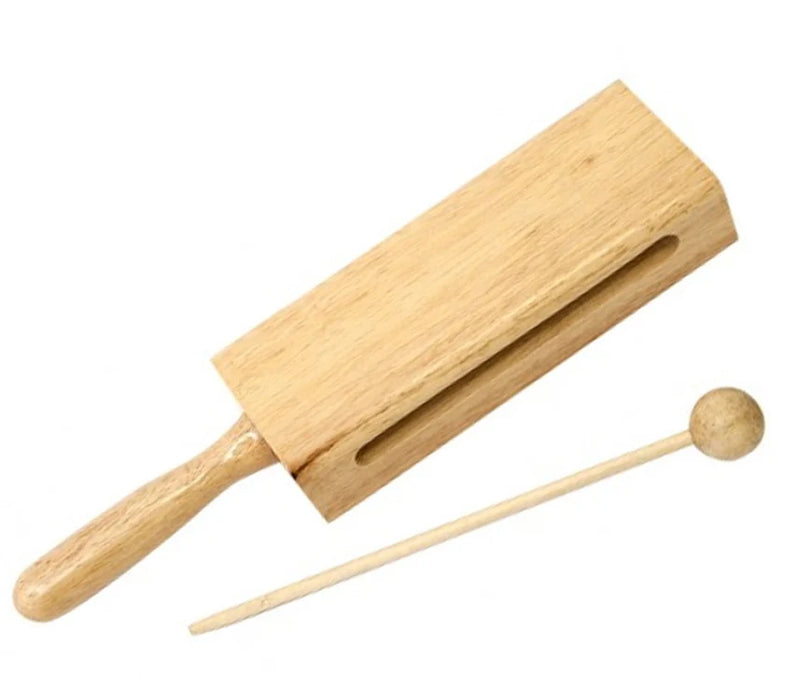 Wood Tone Block with Handle – Natural Lacquer Finish