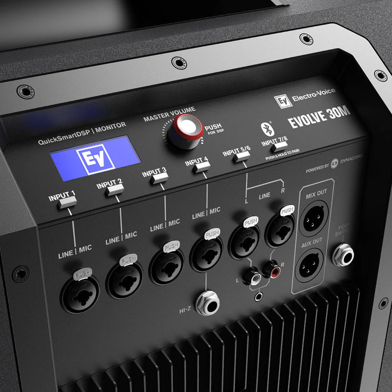 EV Evolve 30 Portable Column w/ QuickSmart DSP 8-channel Mixer and Bluetooth