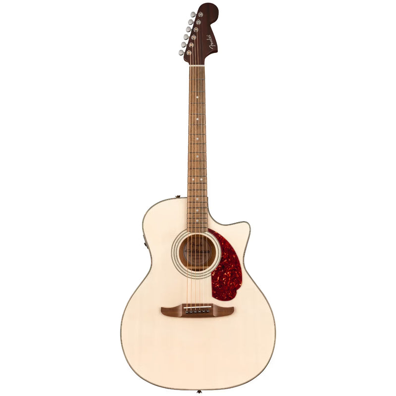Fender California Deluxe Newporter Acoustic / Electric Guitar – White Blonde