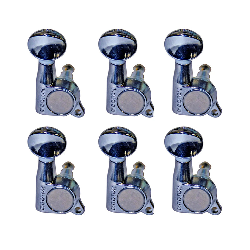 Gotoh Deluxe Electric Guitar Machine Heads (6-In-Line, Singles, Chrome)