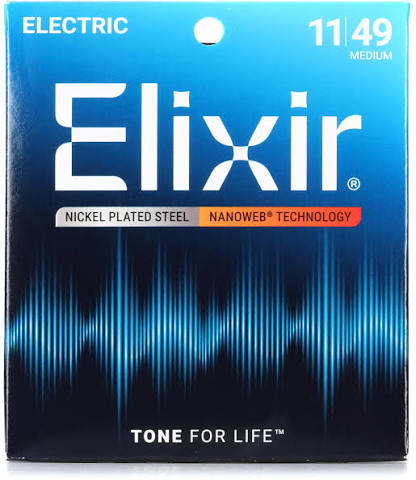 Elixir Polyweb Electric Guitar Strings - Medium 11-49