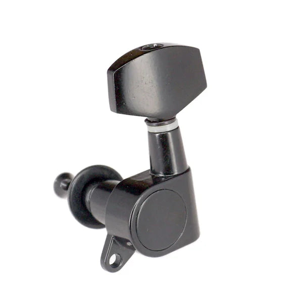 Custom Eagle Acoustic Guitar Machine Heads (3-A-Side, Singles, Black)