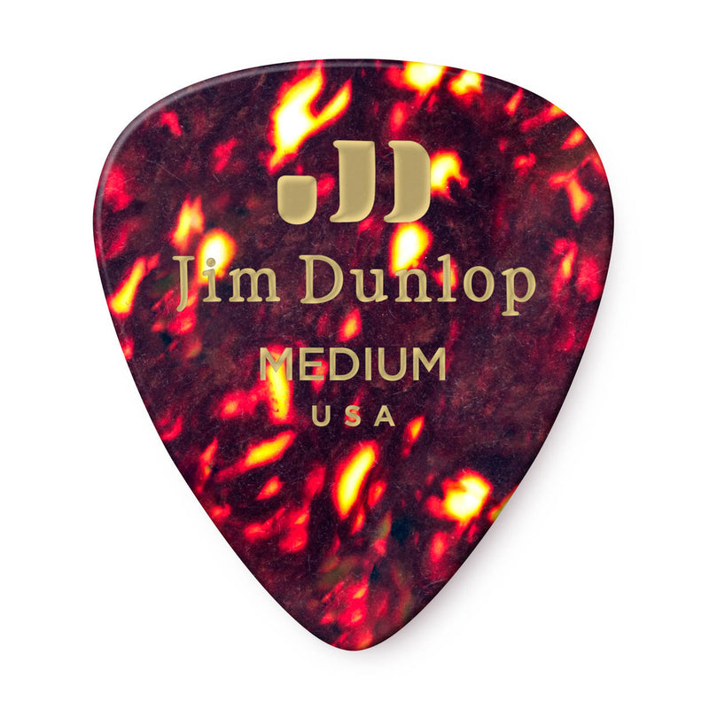 Dunlop Medium Celluloid Shell Picks - 12 Pack