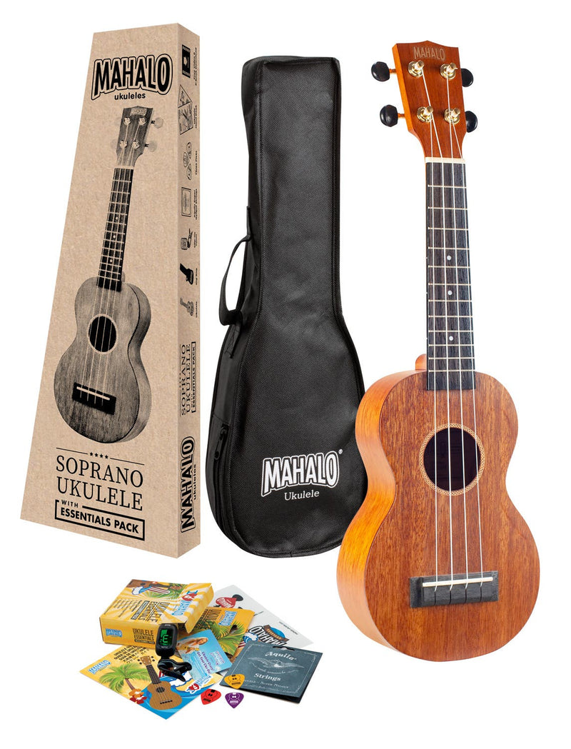 Mahalo Java Series Soprano Ukulele Pack - Brown MJ1TBRK