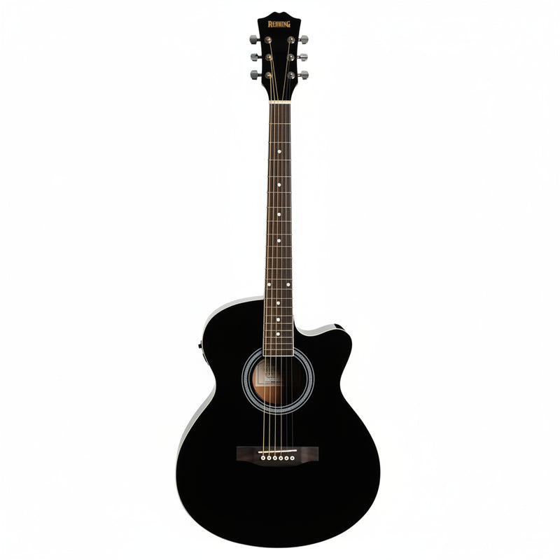 Redding Steel String Guitar Acoustic / Electric Concert Size w/ Cutaway Black