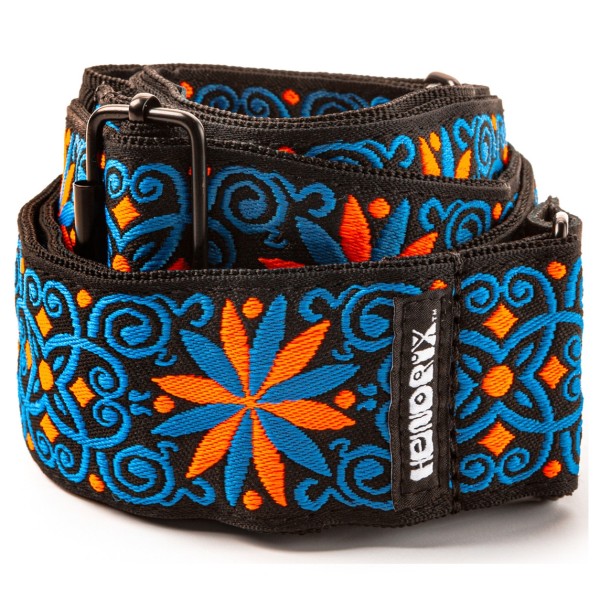 Dunlop Hendrix Fillmore Black Light-Blue Guitar Strap