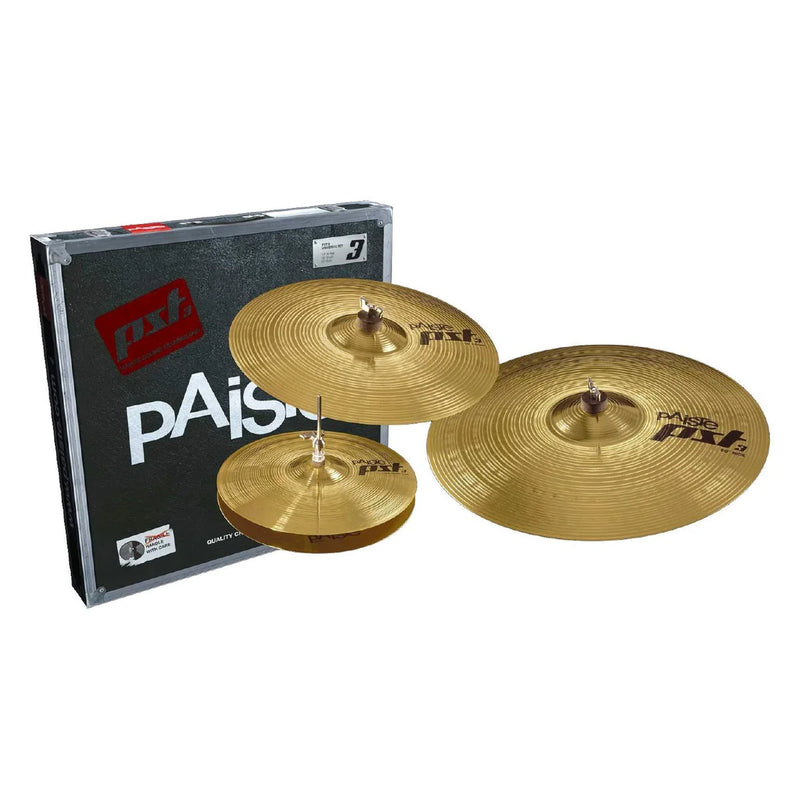 Paiste PST3 Cymbal Pack - 14"/16"/20" Hi-Hats/Crash/Ride