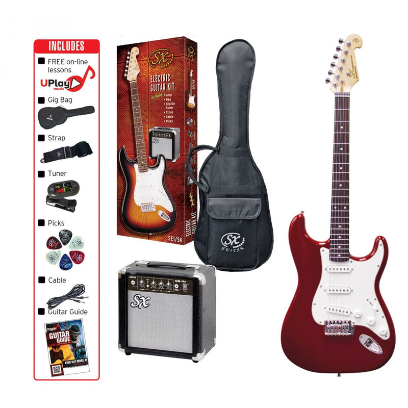 SX 3/4 Electric Guitar Kit in Candy Apple Red