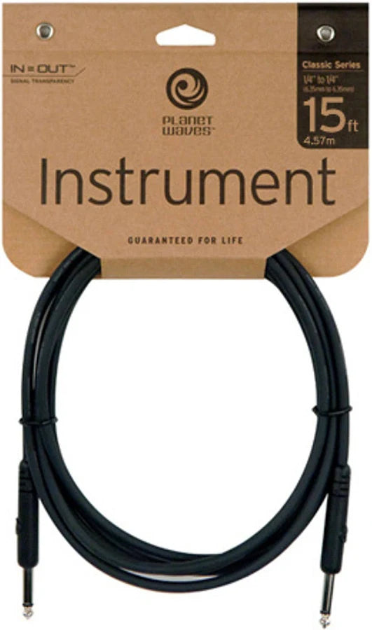 D'Addario 15ft / 4.5m Classic Series Instrument Cable - 1/4 Inch Jack