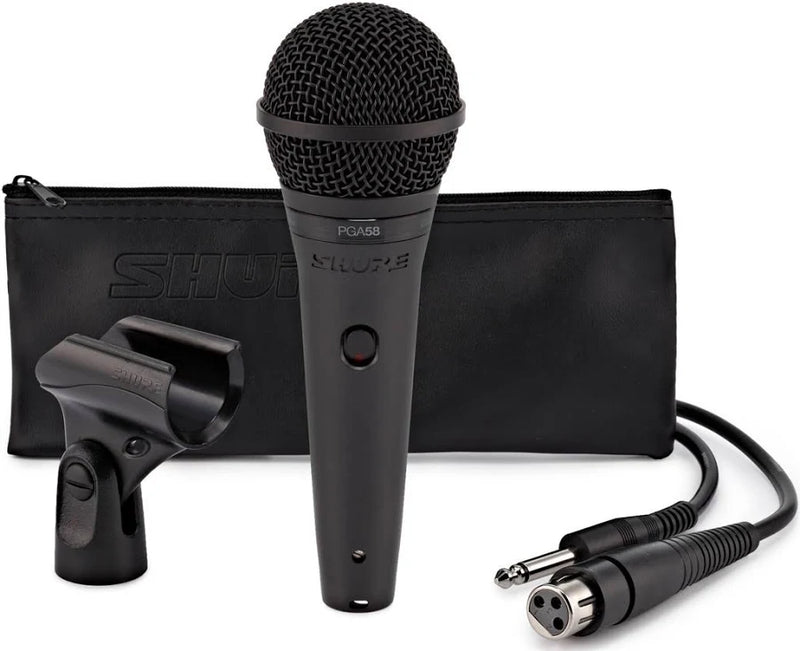 Shure PGA58-QTR Dynamic Vocal Microphone with 15ft / 4.5m Cable & Mic Clip
