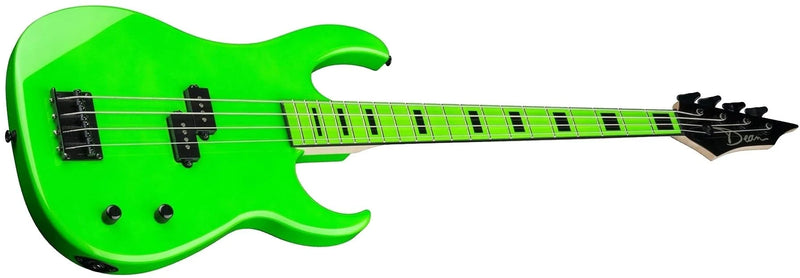 Dean Custom Zone Nuclear - Green Bass Guitar