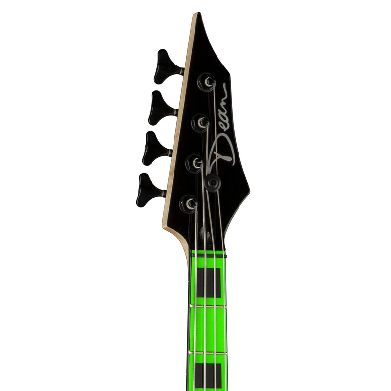 Dean Custom Zone Nuclear - Green Bass Guitar