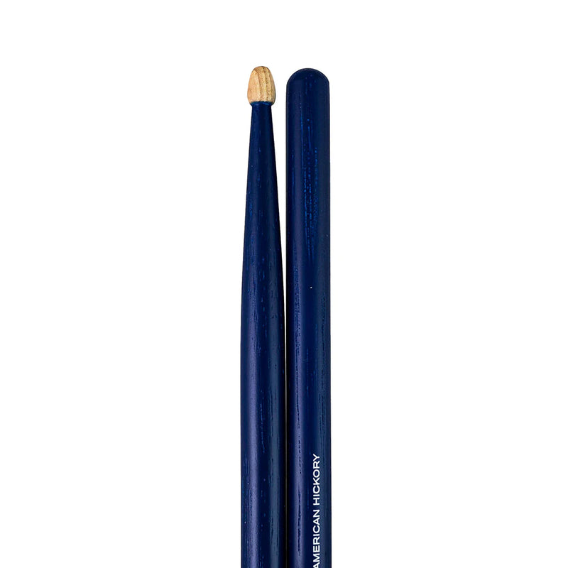 Total Percussion 5A Wood Tip Drum Sticks - Blue