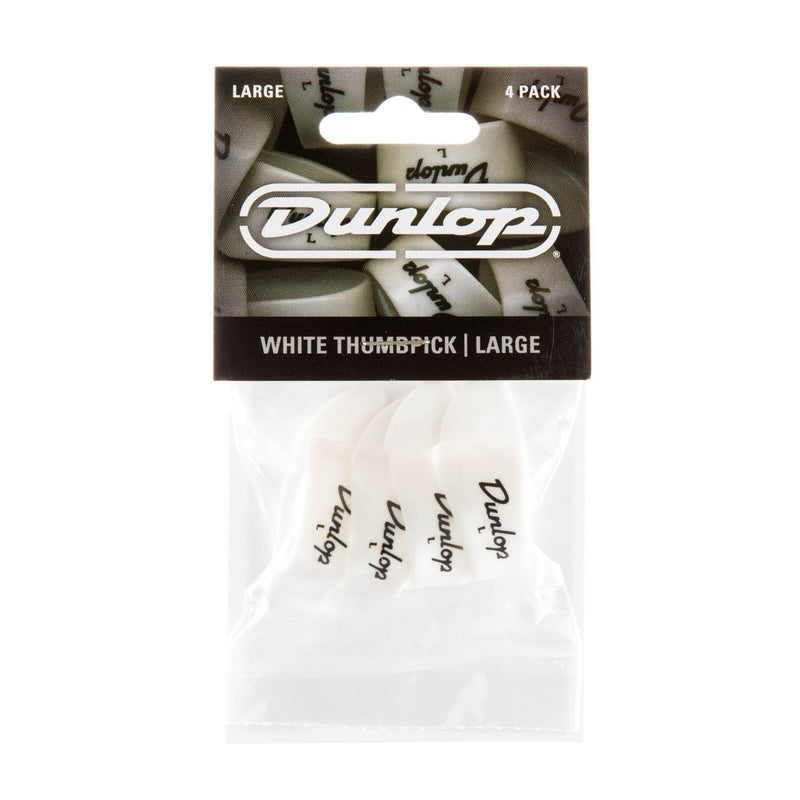 Dunlop Large White Thumbpicks - 4 Pack