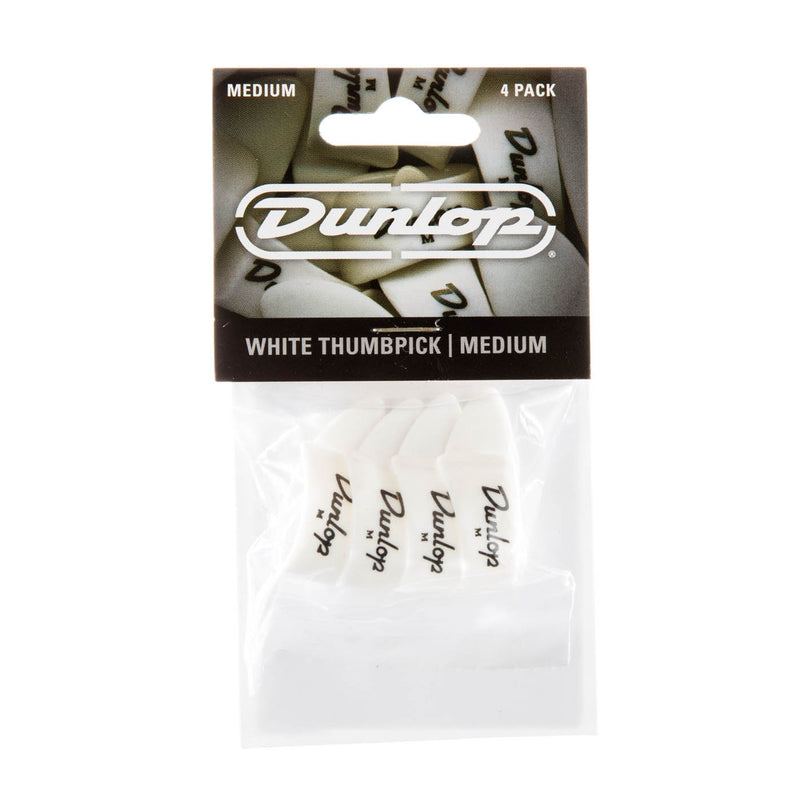 Dunlop Medium White Thumbpicks - 4 Pack