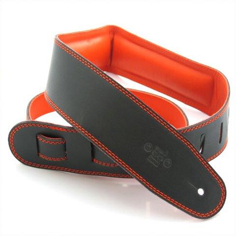 2.5 INCH PADDED GARMENT STRAP BLACK/ORANGE