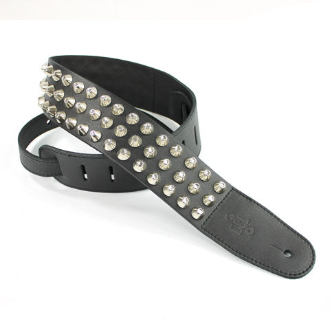 2.5 INCH EXTRA LARGE STUD STRAP BLACK