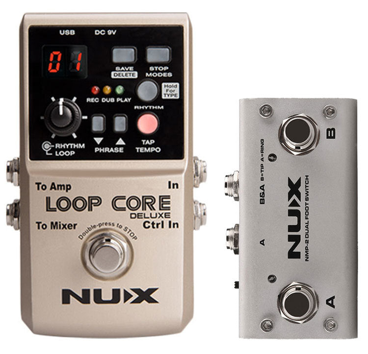 NU-X Loop Core Deluxe Bundle - Looper & Dual Footswitch