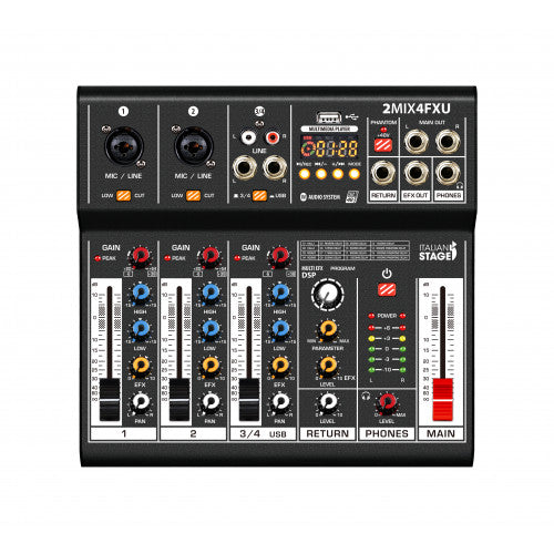 Italian Stage 2MIX4FXU 4-Channel Stereo Mixer