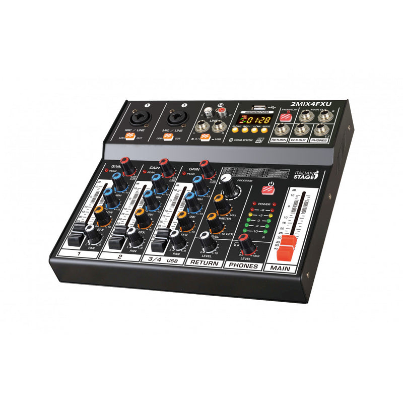 Italian Stage 2MIX4FXU 4-Channel Stereo Mixer
