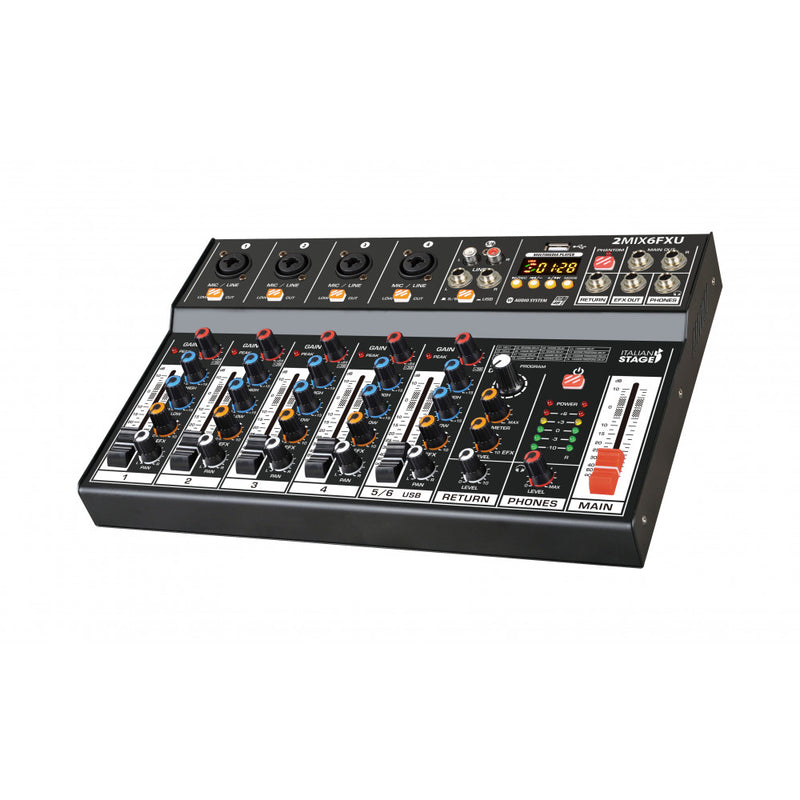 Italian Stage 2MIX6FXU 6-Channel Stereo Mixer