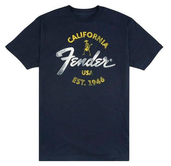 Fender Baja Blue T-Shirt Blue Small