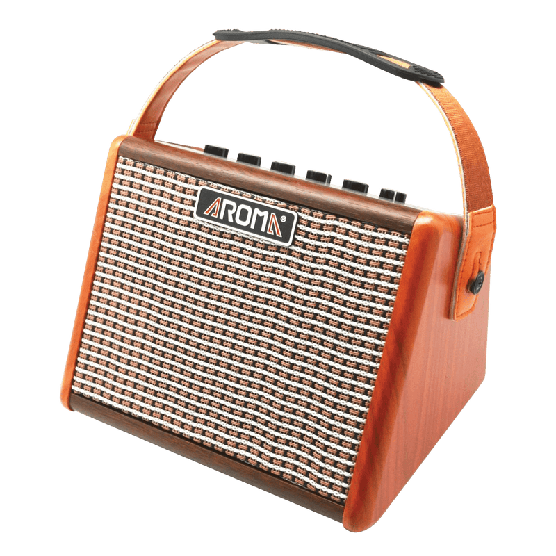 AROMA 15W RECHARGEABLE ACOUSTIC GUITAR AMPLIFIER - Arties Music Online
