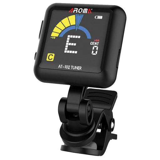 Aroma AT102  Rechargable Chromatic Clip-on Tuner - Arties Music Online