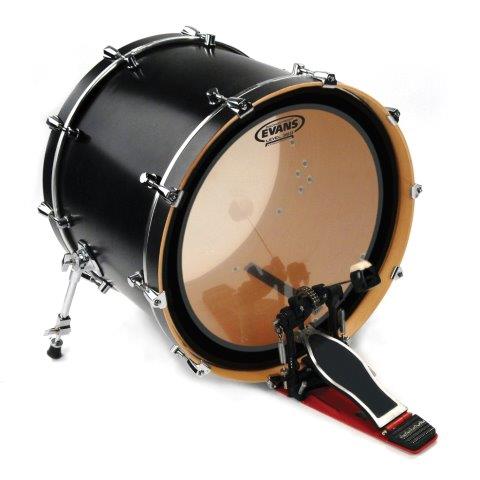 Evans 22 Inch Bass Batter Side Heavyweight Clear