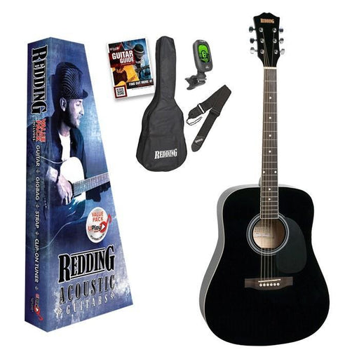 Redding 4/4 Size Dreadnought Acoustic Guitar Pack - Arties Music Online
