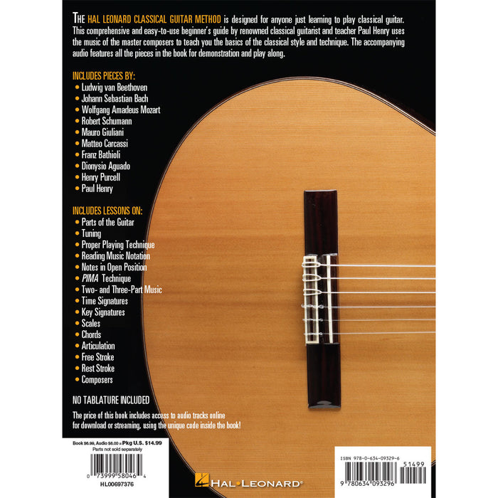 Classical Guitar Method Hal Leonard By Paul Henry