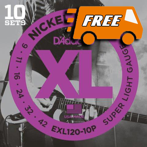 D'ADDARIO EXL120 10 PACK - NICKEL WOUND 09/42 ELECTRIC STRING SETS