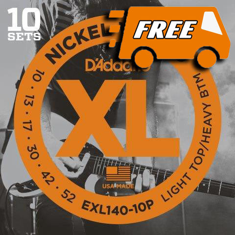 D'ADDARIO EXL140 10 PACK - NICKEL WOUND 10/52 ELECTRIC STRING SETS