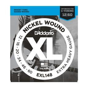 DADDARIO XL NICKEL WOUND ELECTRIC GUITAR STRINGS EXTRA HEAVY GAUGE 12-60 - Arties Music Online