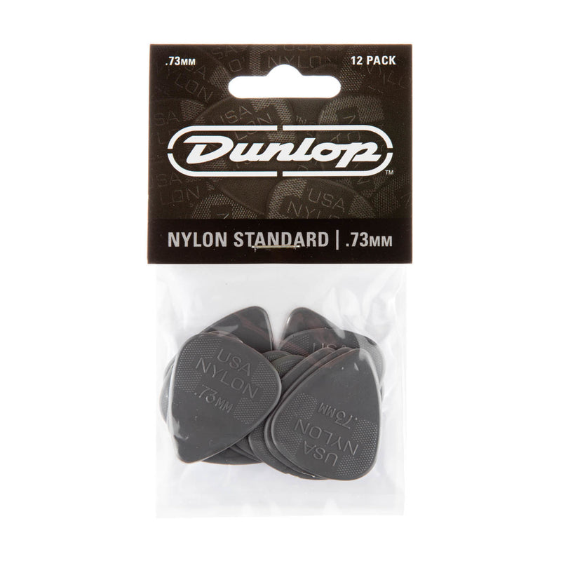 DUNLOP NYLON STANDARD GREYS PLAYER PACK (12 PICKS) - 0.73mm