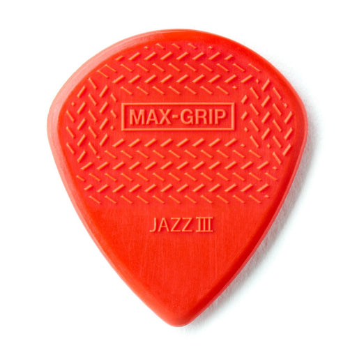 JIM DUNLOP JAZZ III MAX GRIP RED NYLON PLAYER PACK (QTY 6) - Arties Music Online