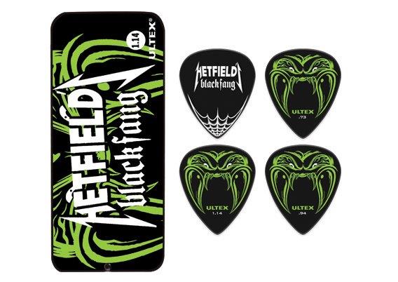 1.14MM Hetfield Black Fang Pick Tin With 6 Picks