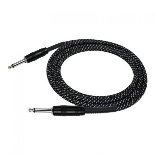KIRLIN BLACK WOVEN 10FT GUITAR CABLE