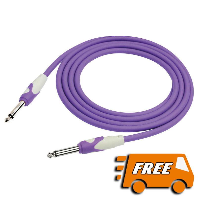 KIRLIN 20FT GUITAR CABLE - PURPLE