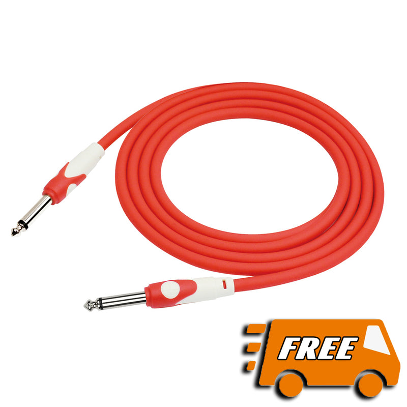 KIRLIN 20FT GUITAR CABLE - RED