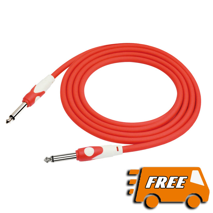 KIRLIN 20FT GUITAR CABLE - RED