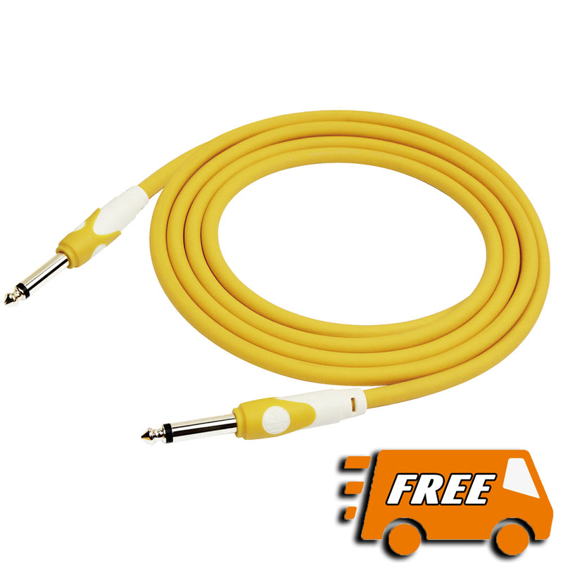 KIRLIN 20FT GUITAR CABLE - YELLOW